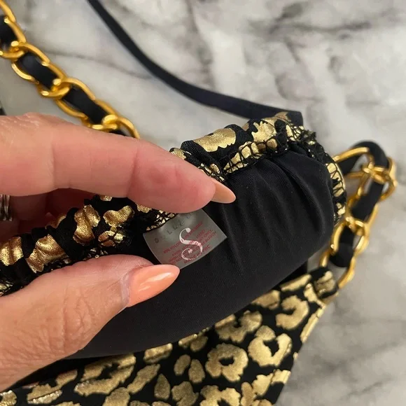 Doll black and gold leopard size small top and bottom Firm price - Picture 3 of 8